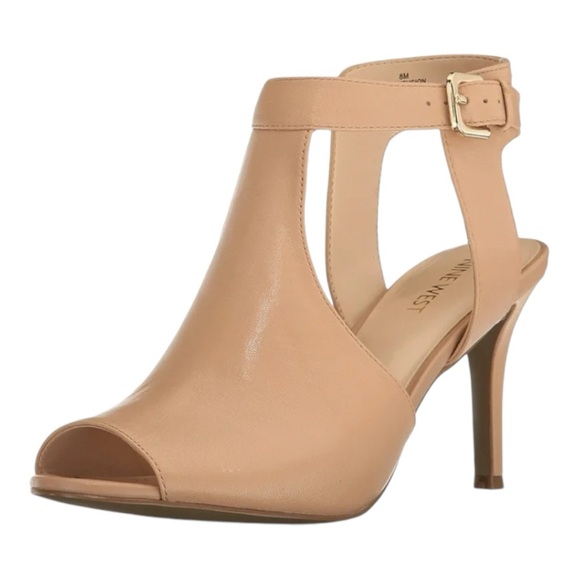 Nine West Womens infusion Leather Peep Toe Ankle Strap D-orsay Pumps ❤️ SZ 9 - Picture 1 of 7